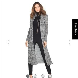 White House Black Market Knit Marled Duster